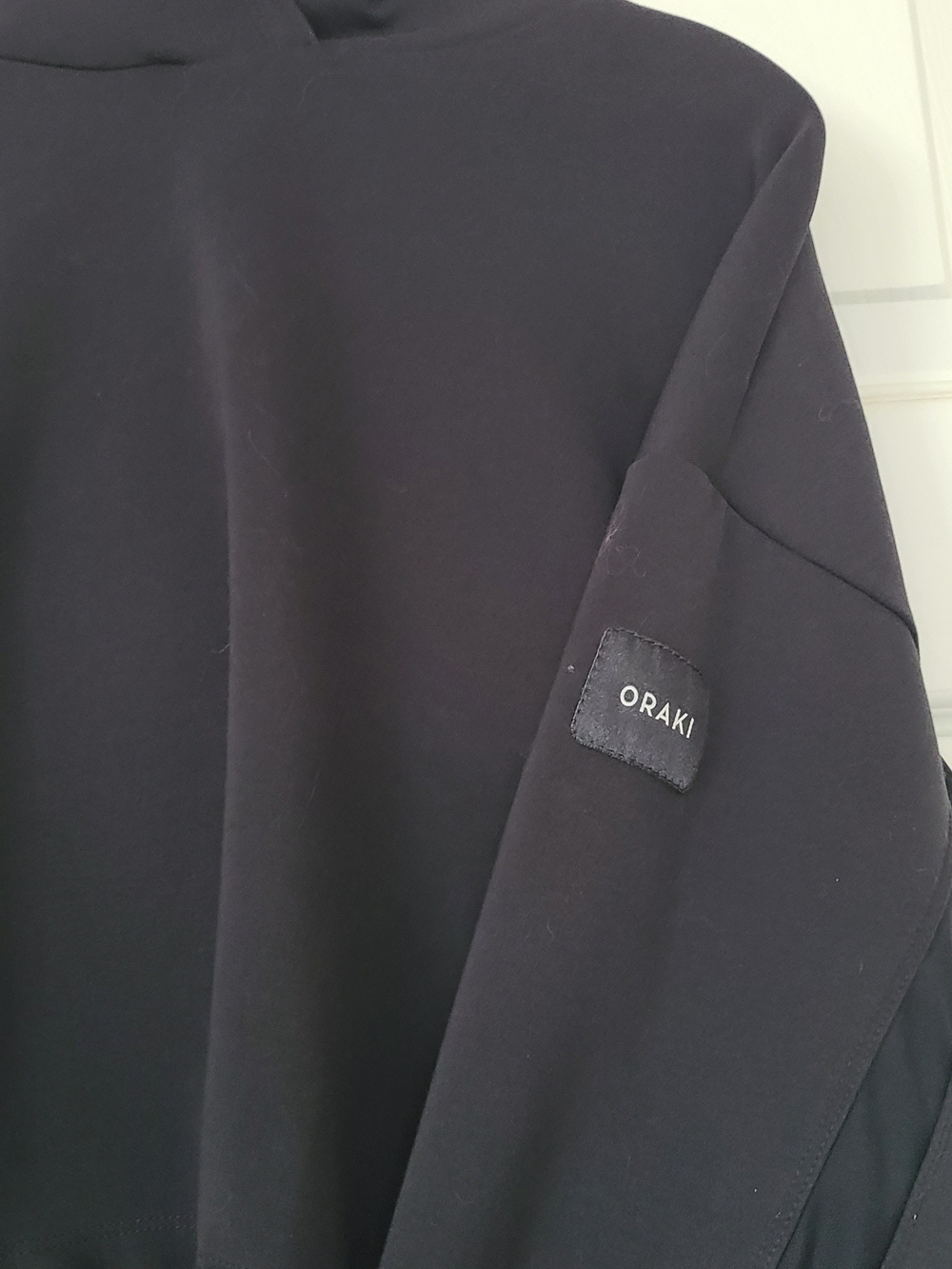 Oraki Black Hoodie with Sleeve Logo